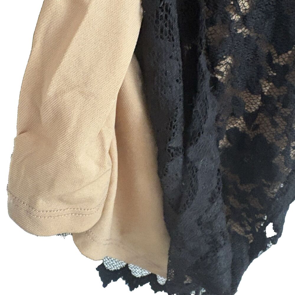 Karen Kane Womens Dress Size XL Brown Lace Floral Scalloped Sheath V-Neck NWT - Picture 6 of 15